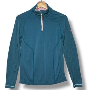 Mizuno Women's M Breath Thermo 1/4 Zip Pullover Shirt Japan Engineered Athletic‎
